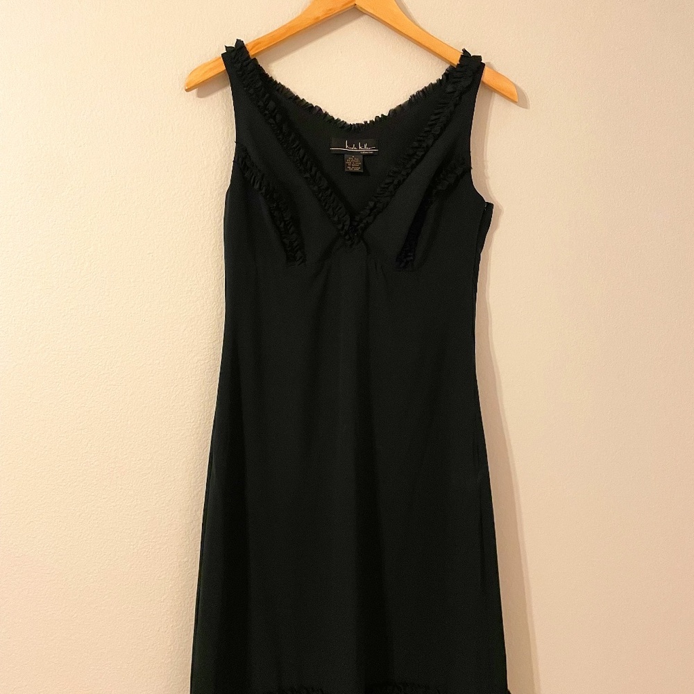 Nicole Miller Black Silk Dress